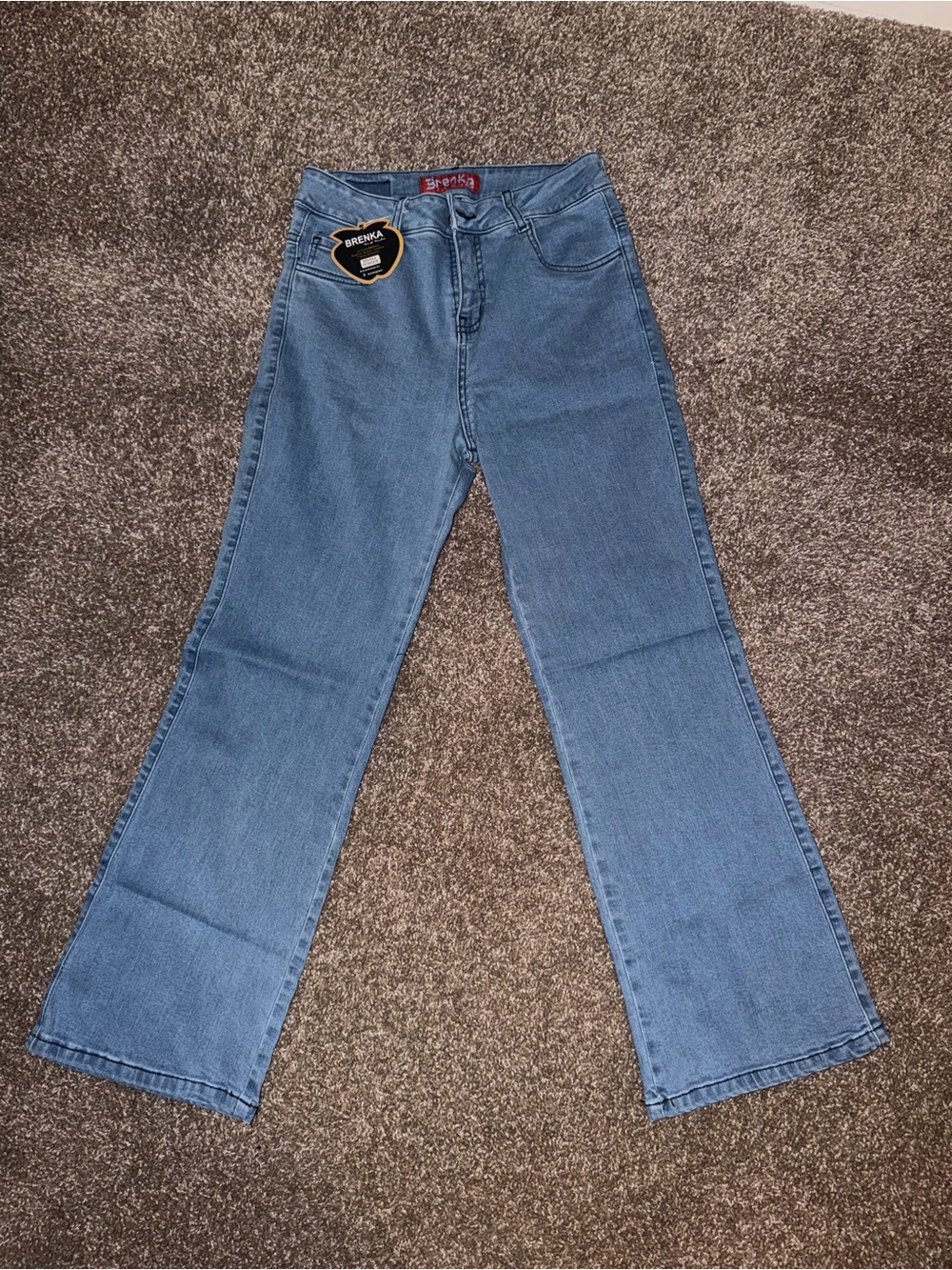 High-Rise Light Blue Boot Cut Jeans for Women